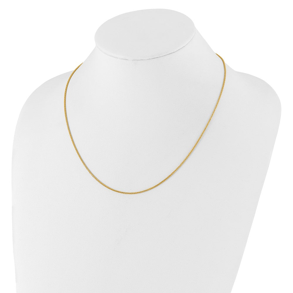 FJC Finejewelers 10 kt Yellow Gold Spiga Adjustable 1.35mm Wheat Chain 22 Inches x 5.25 mm