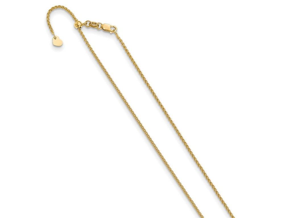 FJC Finejewelers 10 kt Yellow Gold Spiga Adjustable Wheat Chain 30 Inches x 1.35 mm