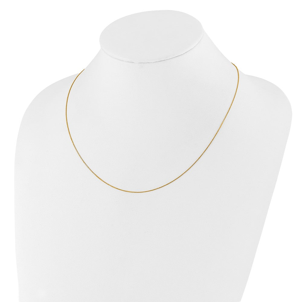 FJC Finejewelers 10 kt Yellow Gold Adjustable 1mm Bright Cut Cable Chain 22 Inches x 5.25 mm