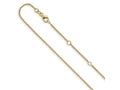 FJC Finejewelers 10 kt Yellow Gold Round Cable 1in+1in Adjustable Chain 26 Inches x 1.4 mm