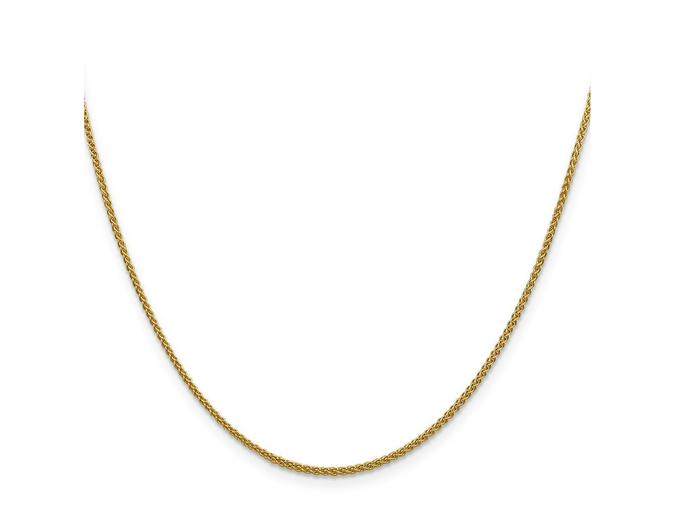 FJC Finejewelers 14 kt Yellow Gold Spiga (Wheat) Chain 22 Inches x 1.5 mm
