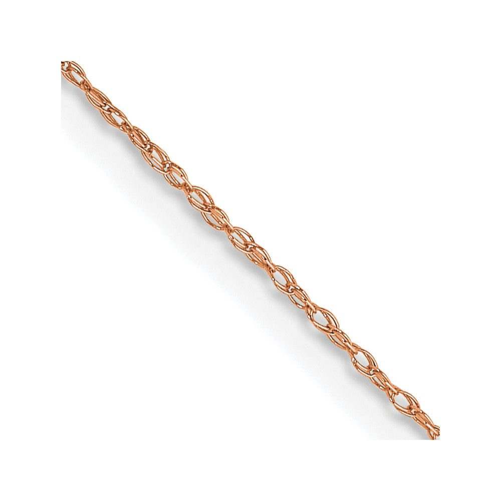 FJC Finejewelers 14 kt Rose Gold Carded Cable Rope Chain 13 Inches x 0.5 mm