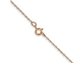 FJC Finejewelers 14 kt Rose Gold Carded Cable Rope Chain 13 Inches x 0.5 mm