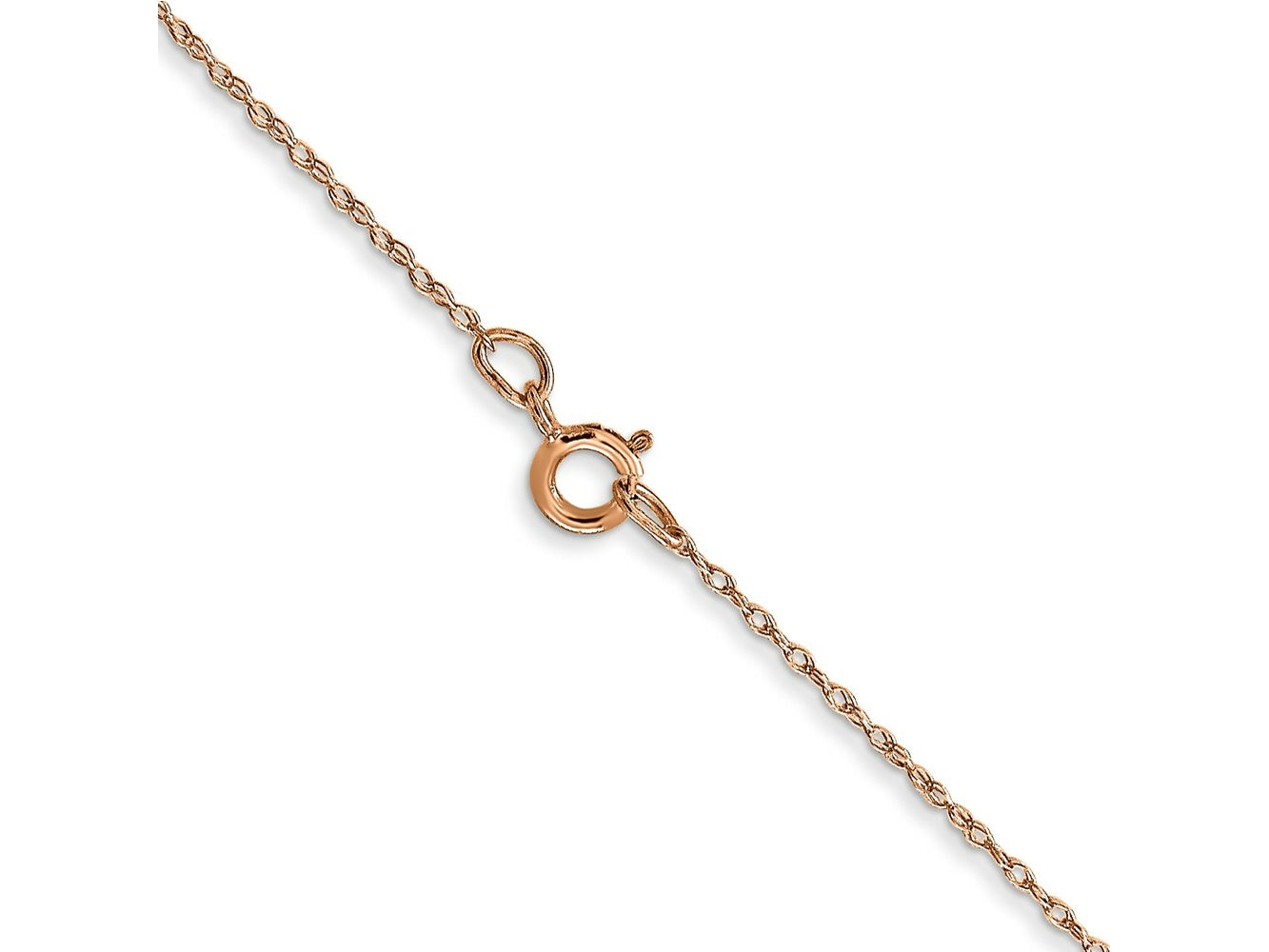 FJC Finejewelers 14 kt Rose Gold Carded Cable Rope Chain 13 Inches x 0.5 mm