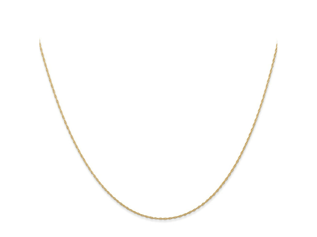 FJC Finejewelers 14 kt Yellow Gold .5 mm Carded Cable Rope Chain 22 Inches x 0.5 mm
