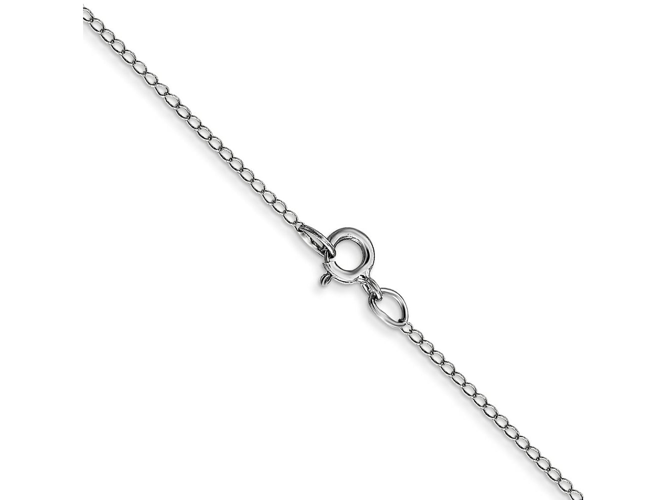 FJC Finejewelers 14 kt White Gold White Carded Curb Chain 13 Inches x 0.42 mm