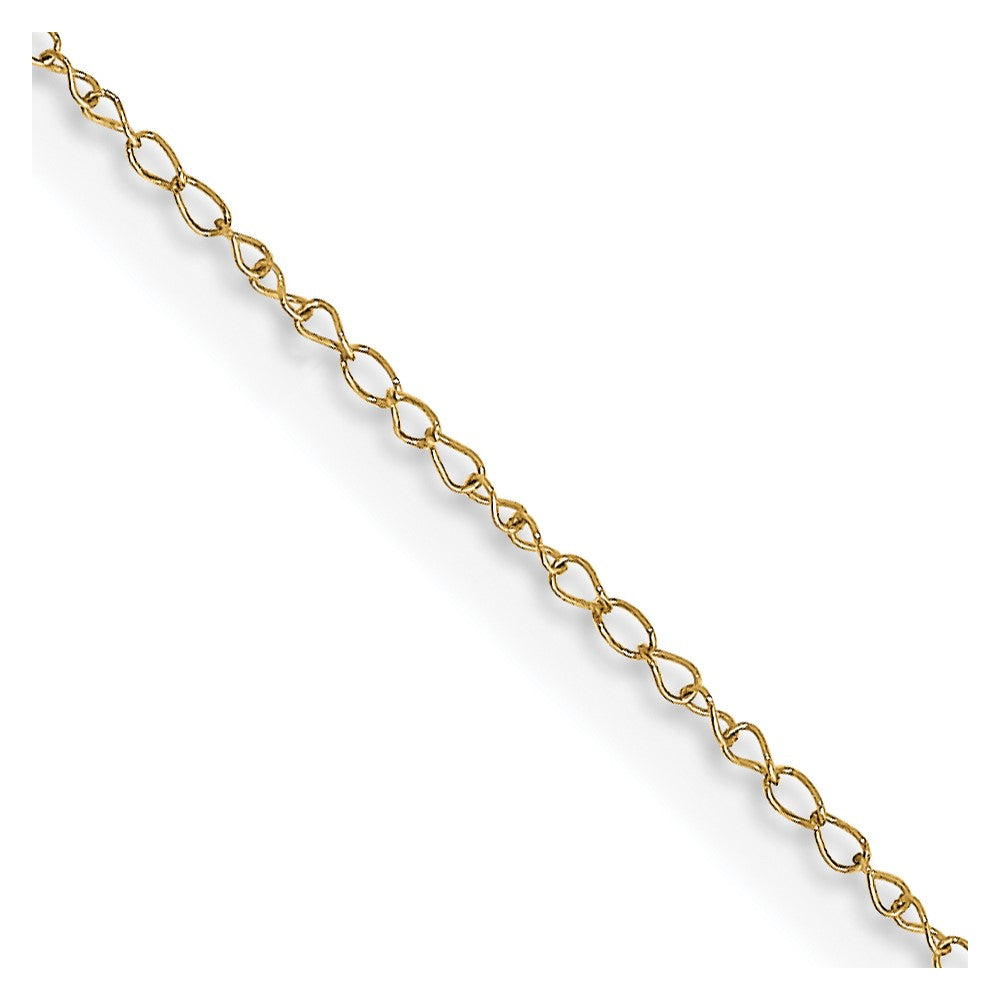 FJC Finejewelers 14 kt Yellow Gold .42 mm Carded Curb Chain 13 Inches x 0.42 mm