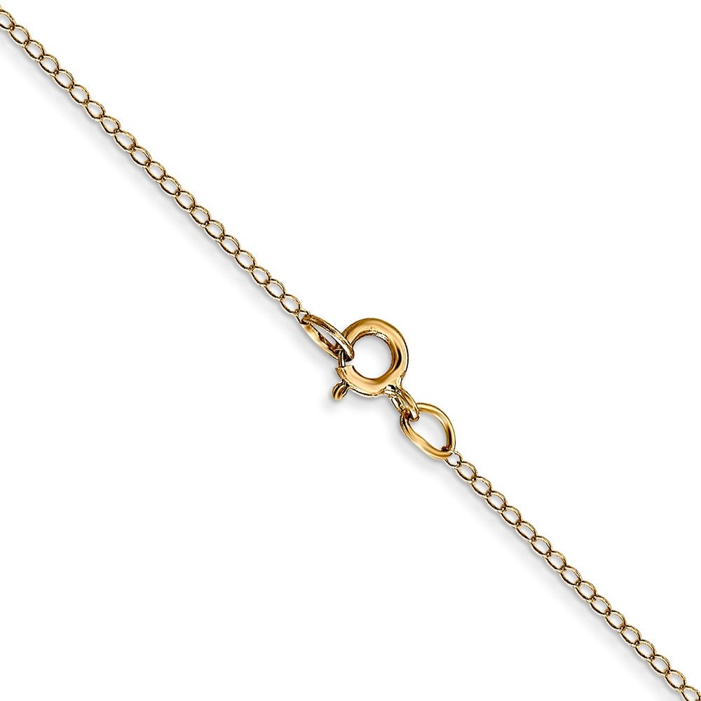 FJC Finejewelers 14 kt Yellow Gold .42 mm Carded Curb Chain 13 Inches x 0.42 mm