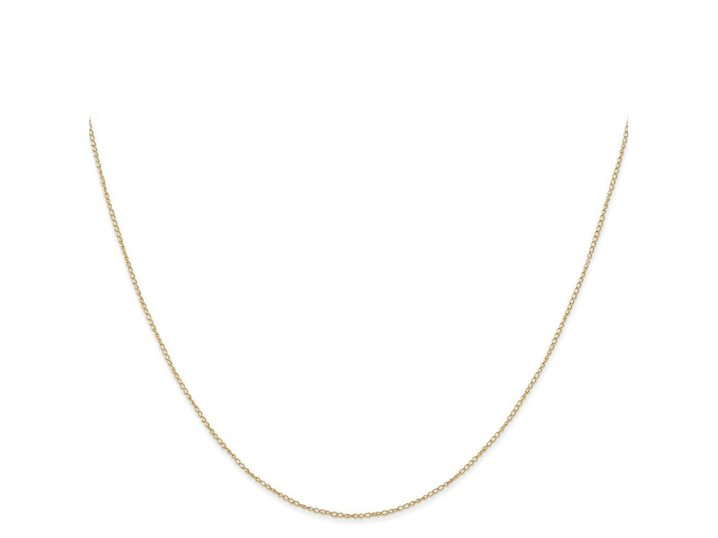FJC Finejewelers 14 kt Yellow Gold .42 mm Carded Curb Chain 13 Inches x 0.42 mm