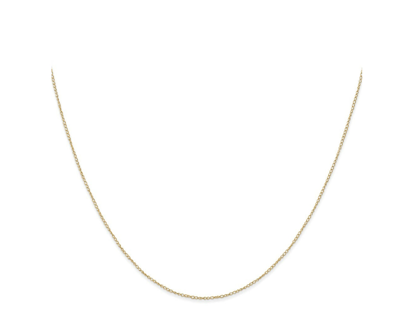 FJC Finejewelers 14 kt Yellow Gold .42 mm Carded Curb Chain 13 Inches x 0.42 mm