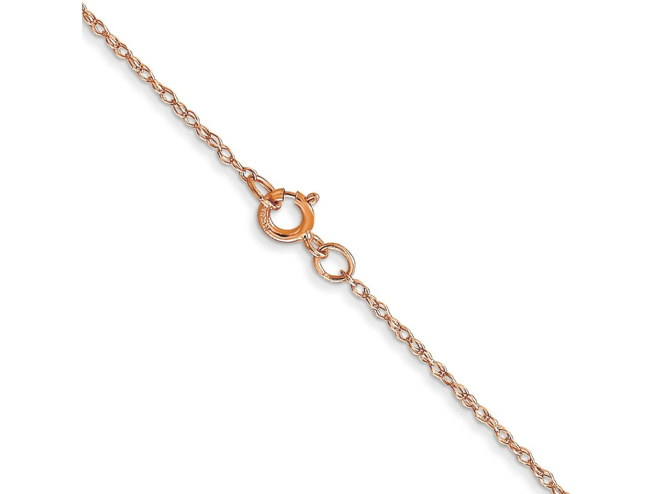 FJC Finejewelers 14 kt Rose Gold Carded Cable Rope Chain 16 Inches x 0.6 mm