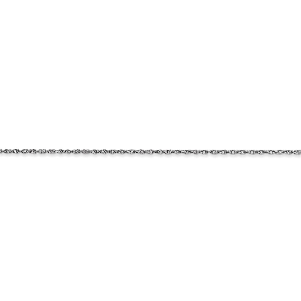 FJC Finejewelers 14 kt White Gold Carded Cable Rope Chain 13 Inches x 0.6 mm
