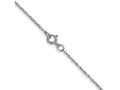 FJC Finejewelers 14 kt White Gold Carded Cable Rope Chain 13 Inches x 0.6 mm