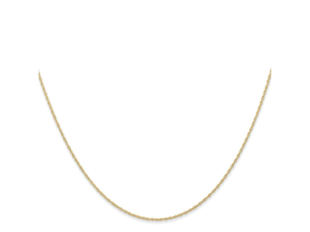 FJC Finejewelers 14 kt Yellow Gold mm Carded Cable Rope Chain 13 Inches x 0.6 mm