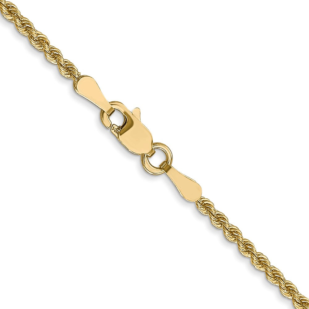 FJC Finejewelers 14 kt Yellow Gold Solid Regular Rope Chain 22 Inches x 2 mm