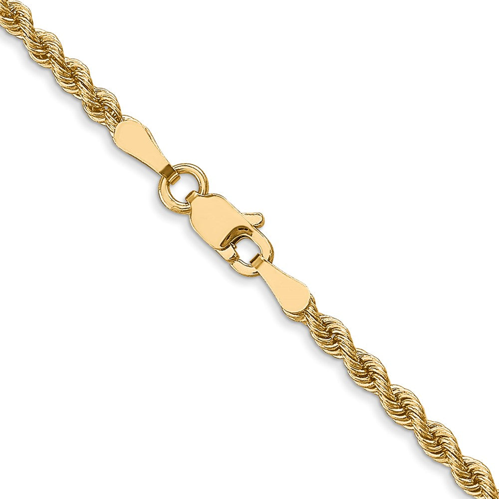 FJC Finejewelers 14 kt Yellow Gold Solid Regular Rope Chain 22 Inches x 2.5 mm