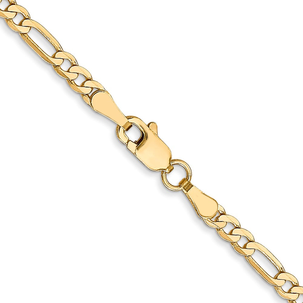 FJC Finejewelers 14 kt Yellow Gold Flat Figaro Chain 22 Inches x 2.75 mm