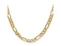 FJC Finejewelers 14 kt Yellow Gold 6.00mm Flat Figaro Chain Bracelet 7 Inches x 6 mm