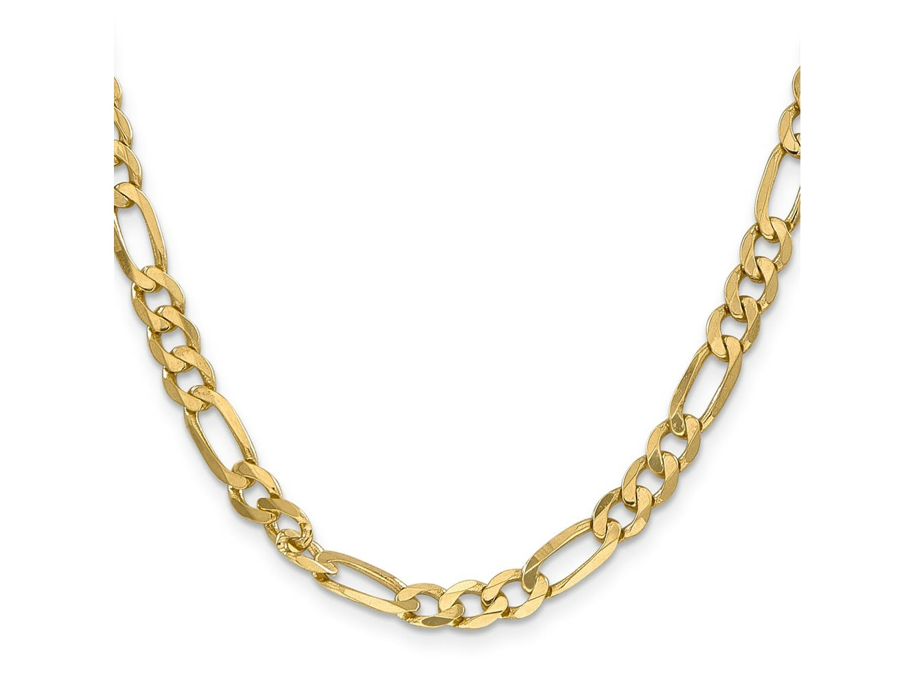 FJC Finejewelers 14 kt Yellow Gold 6.00mm Flat Figaro Chain Bracelet 7 Inches x 6 mm