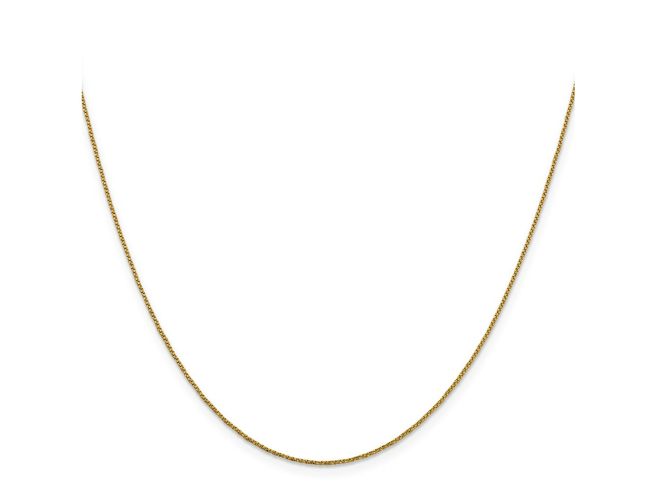 FJC Finejewelers 14 kt Yellow Gold Bright Cut Twisted Box Chain 16 Inches x 0.9 mm