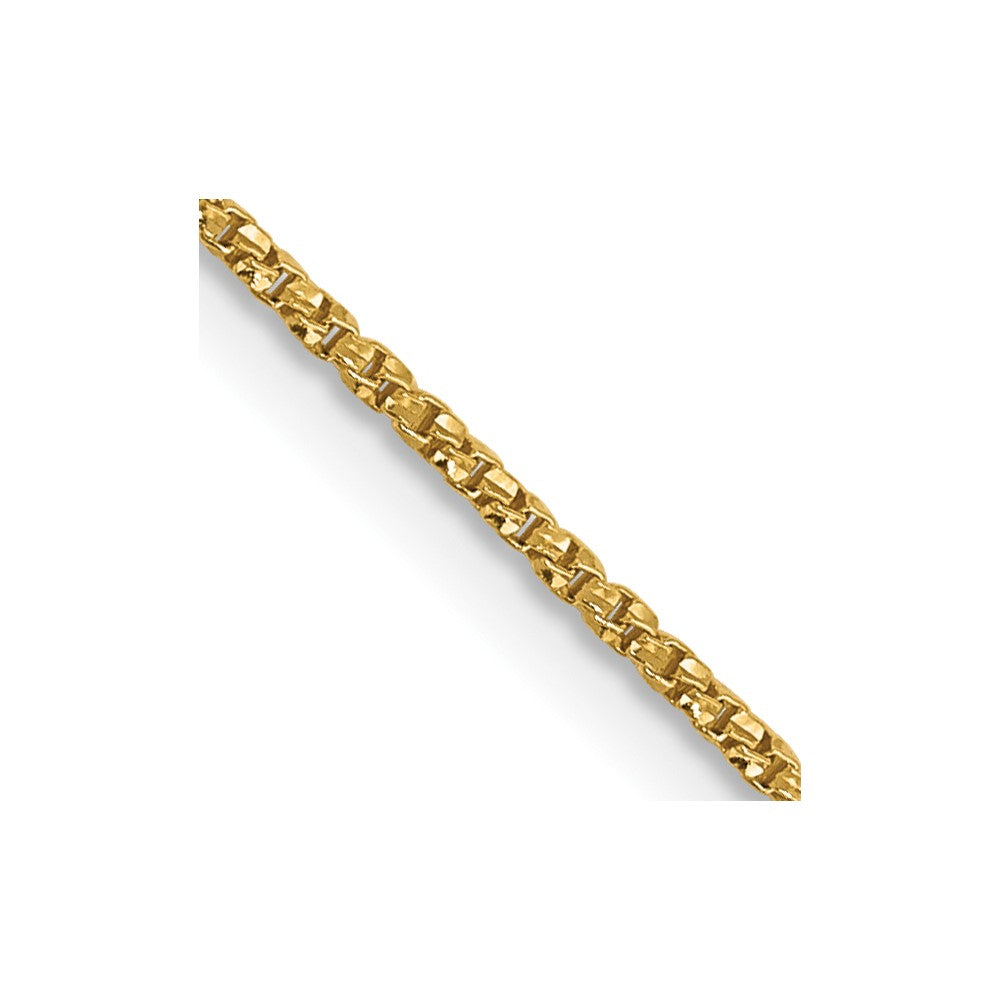 FJC Finejewelers 14 kt Yellow Gold Bright Cut Twisted Box Chain 20 Inches x 0.9 mm