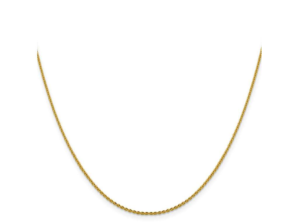 FJC Finejewelers 14 kt Yellow Gold Cable 1.40mm Bright Cut Oval Link Chain 16 Inches x 1.25 mm
