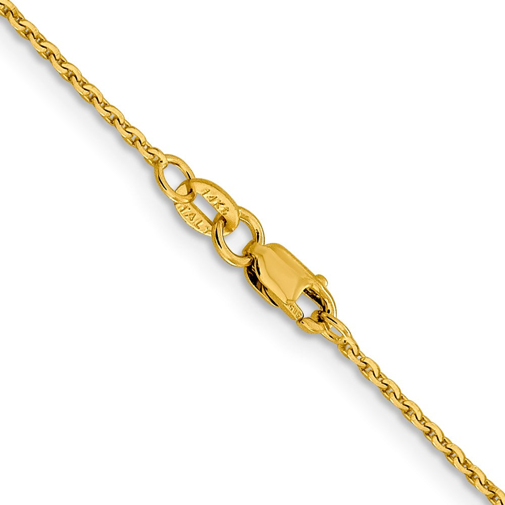 FJC Finejewelers 14 kt Yellow Gold Cable Bright Cut Oval Link Chain 18 Inches x 1.25 mm