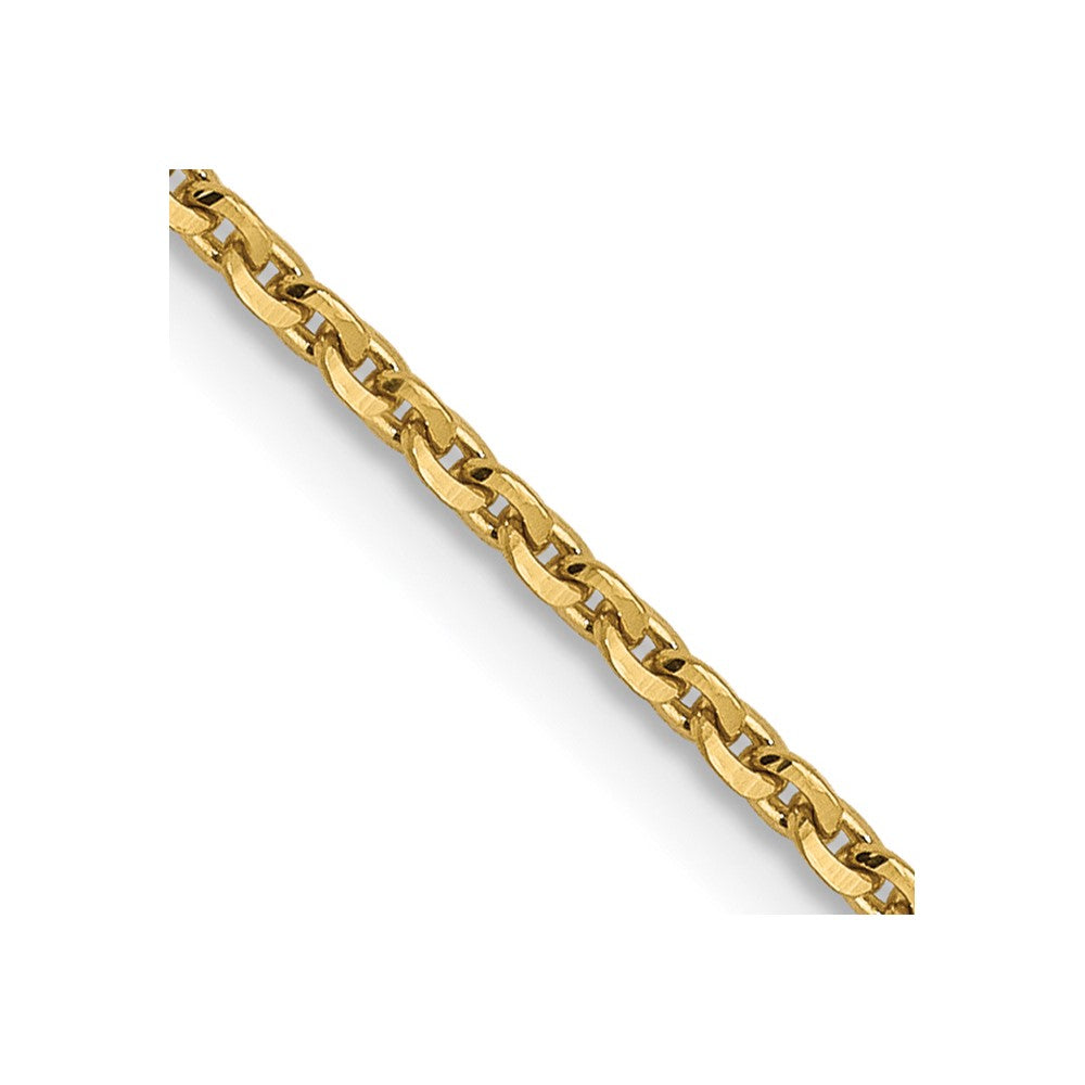 FJC Finejewelers 14 kt Yellow Gold Cable Bright Cut Oval Link Chain 20 Inches x 1.25 mm