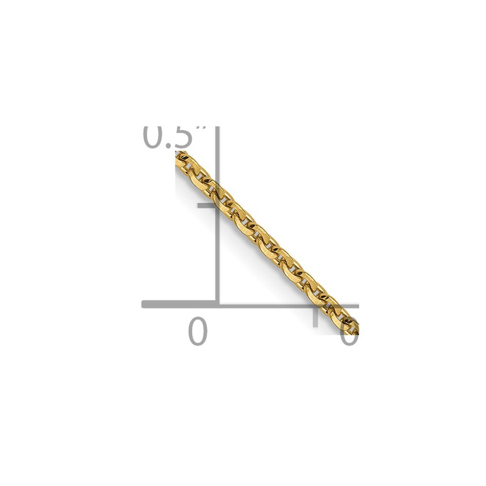 FJC Finejewelers 14 kt Yellow Gold Cable Bright Cut Oval Link Chain 20 Inches x 1.25 mm