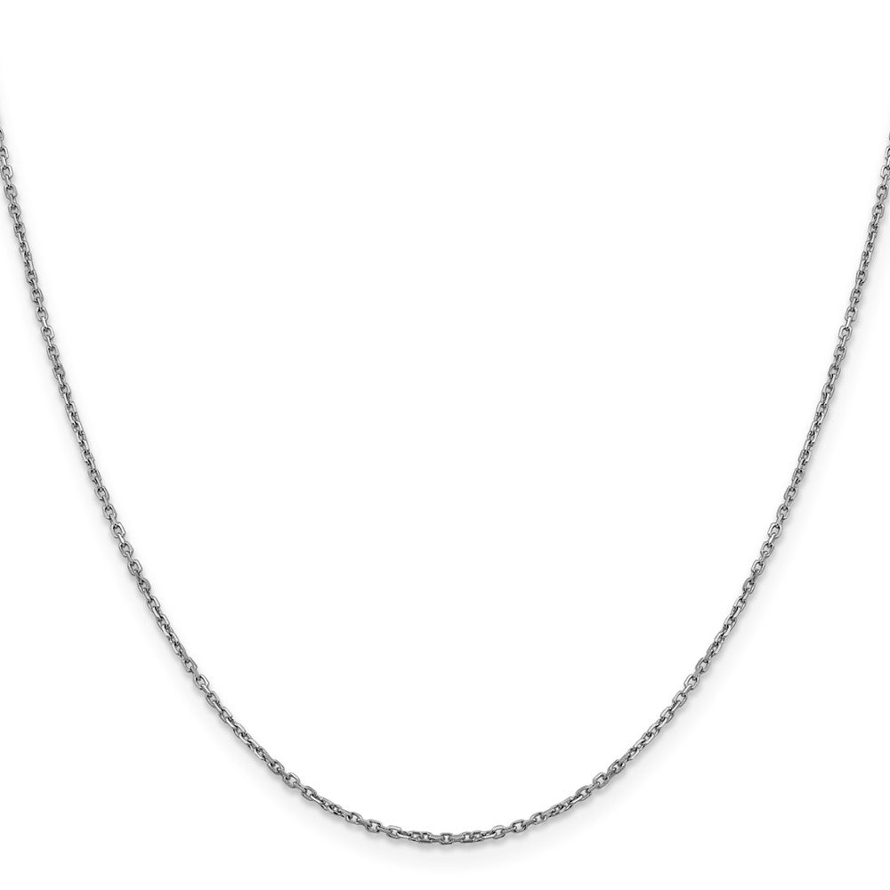 FJC Finejewelers 14 kt White Gold Bright Cut Rolo Chain 24 Inches x 1.25 mm