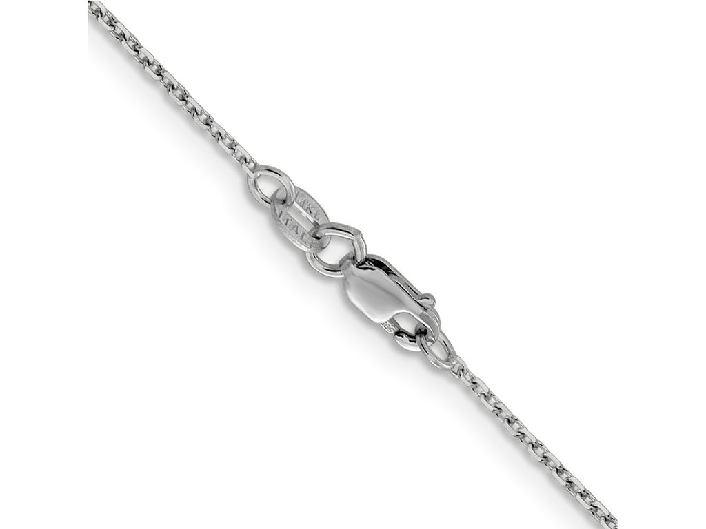 FJC Finejewelers 14 kt White Gold Bright Cut Rolo Chain 24 Inches x 1.25 mm