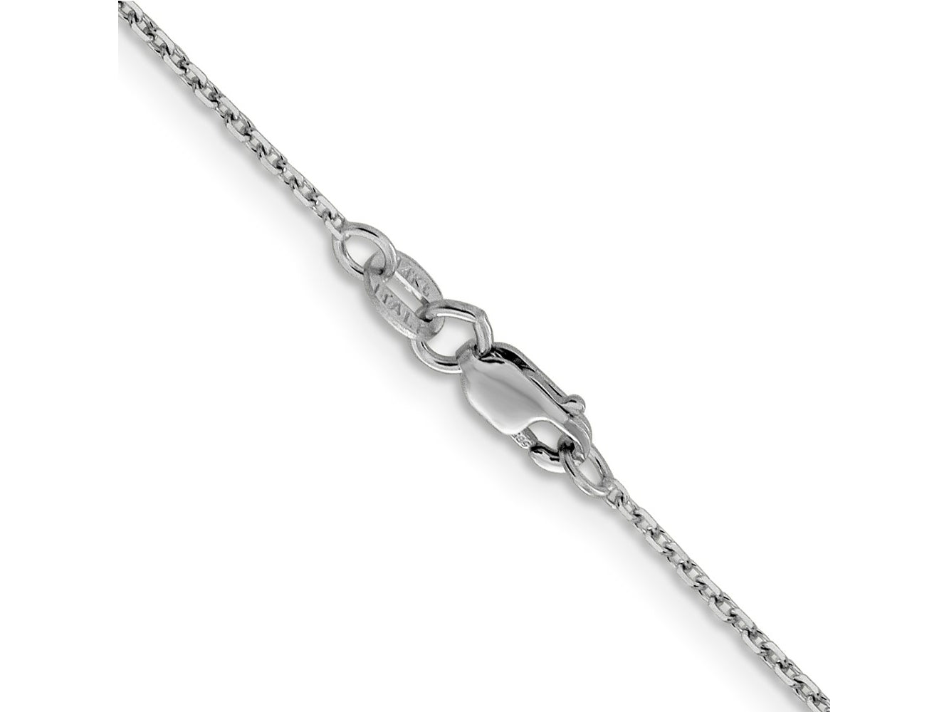 FJC Finejewelers 14 kt White Gold Bright Cut Rolo Chain 24 Inches x 1.25 mm