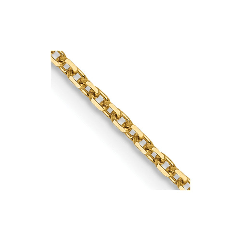 FJC Finejewelers 14 kt Yellow Gold Bright Cut Rolo Chain 18 Inches x 1.25 mm