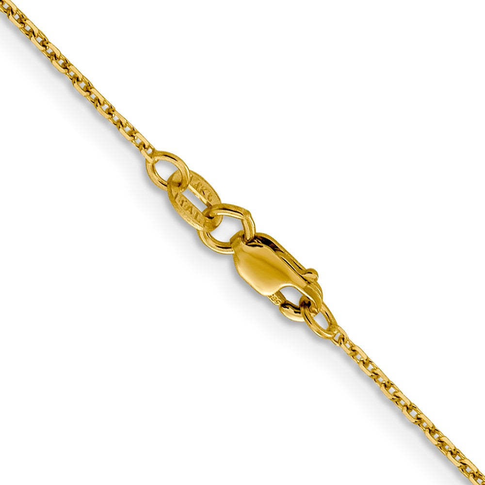 FJC Finejewelers 14 kt Yellow Gold Bright Cut Rolo Chain 18 Inches x 1.25 mm