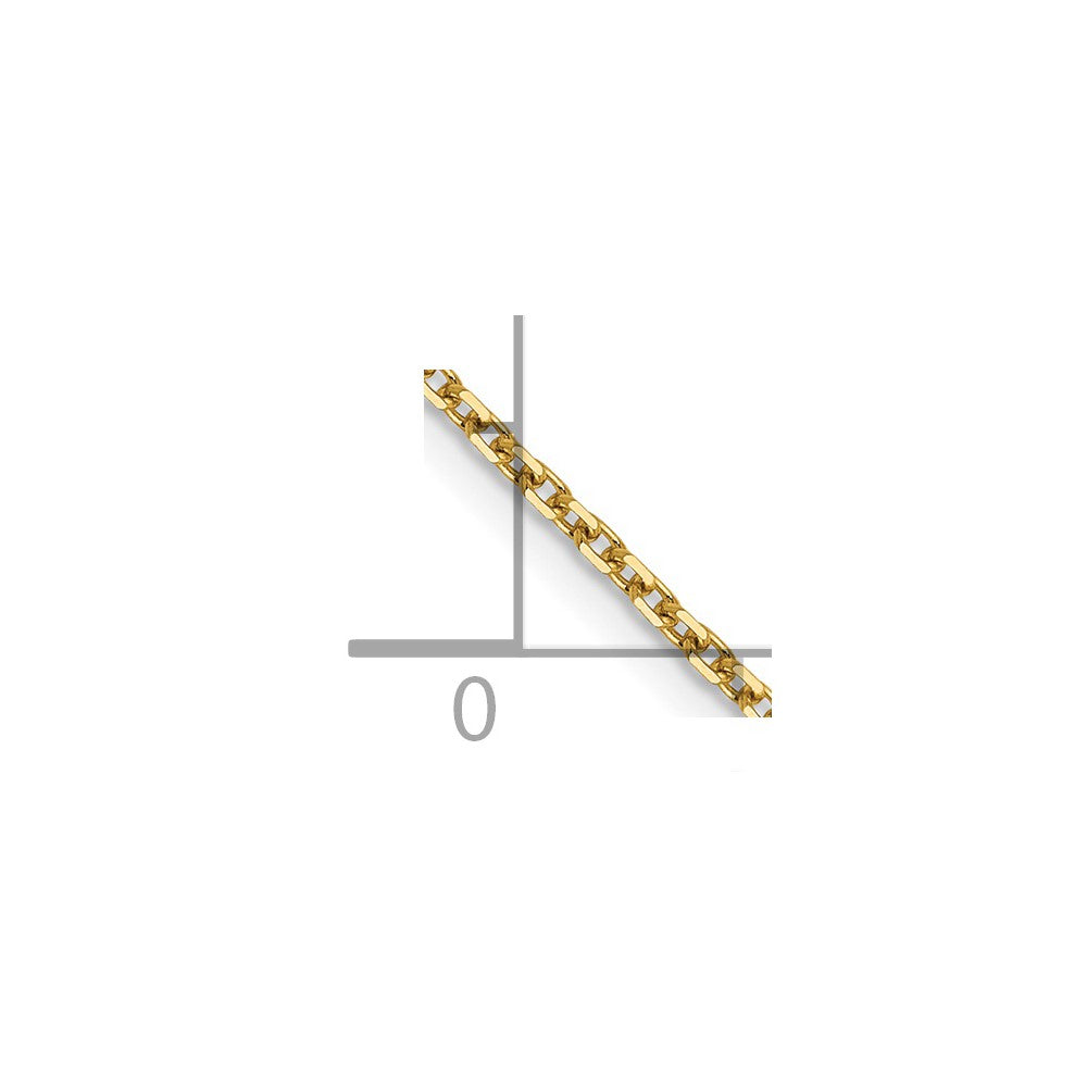FJC Finejewelers 14 kt Yellow Gold Bright Cut Rolo Chain 20 Inches x 1.25 mm