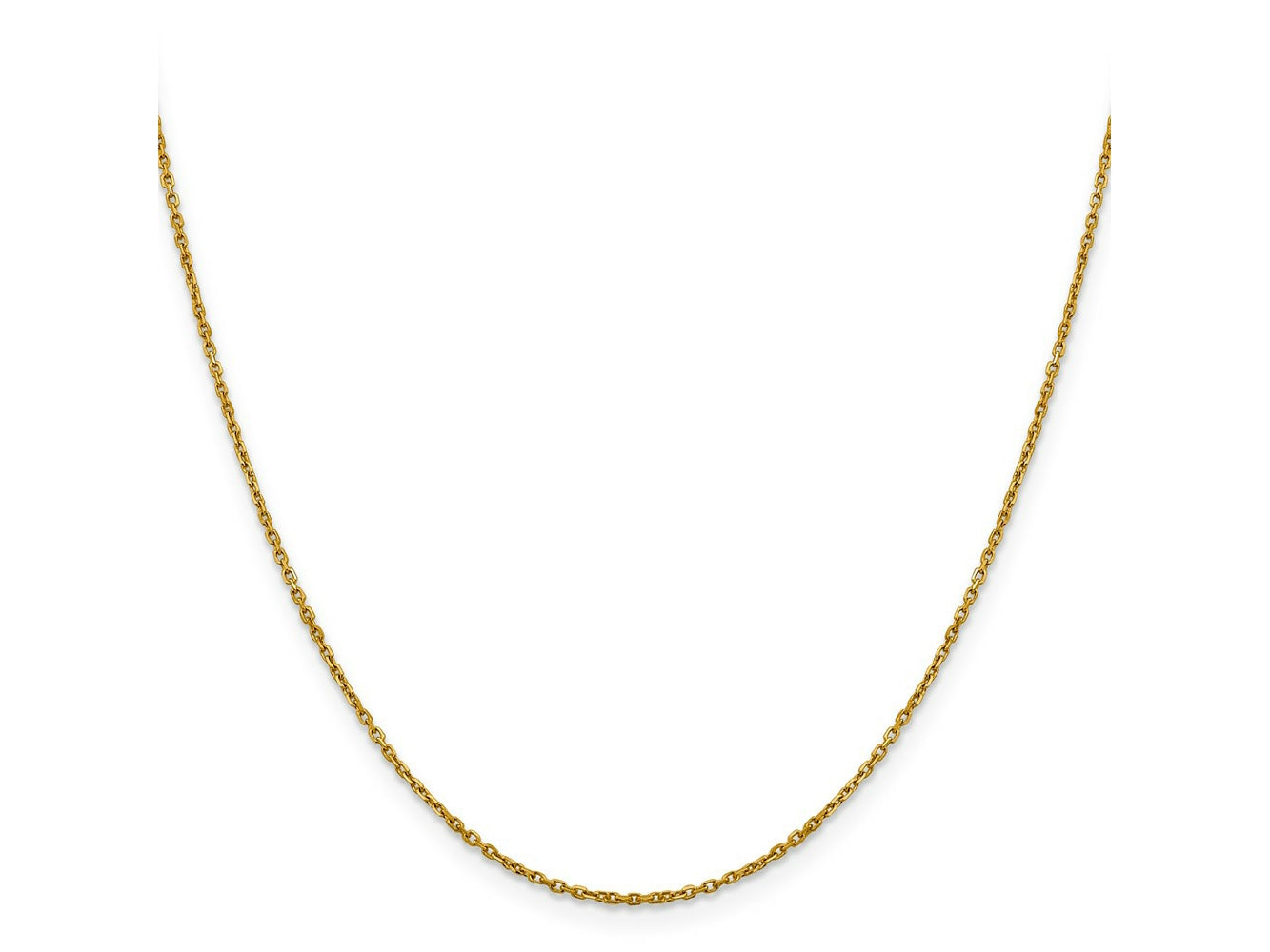 FJC Finejewelers 14 kt Yellow Gold Bright Cut Rolo Chain 20 Inches x 1.25 mm