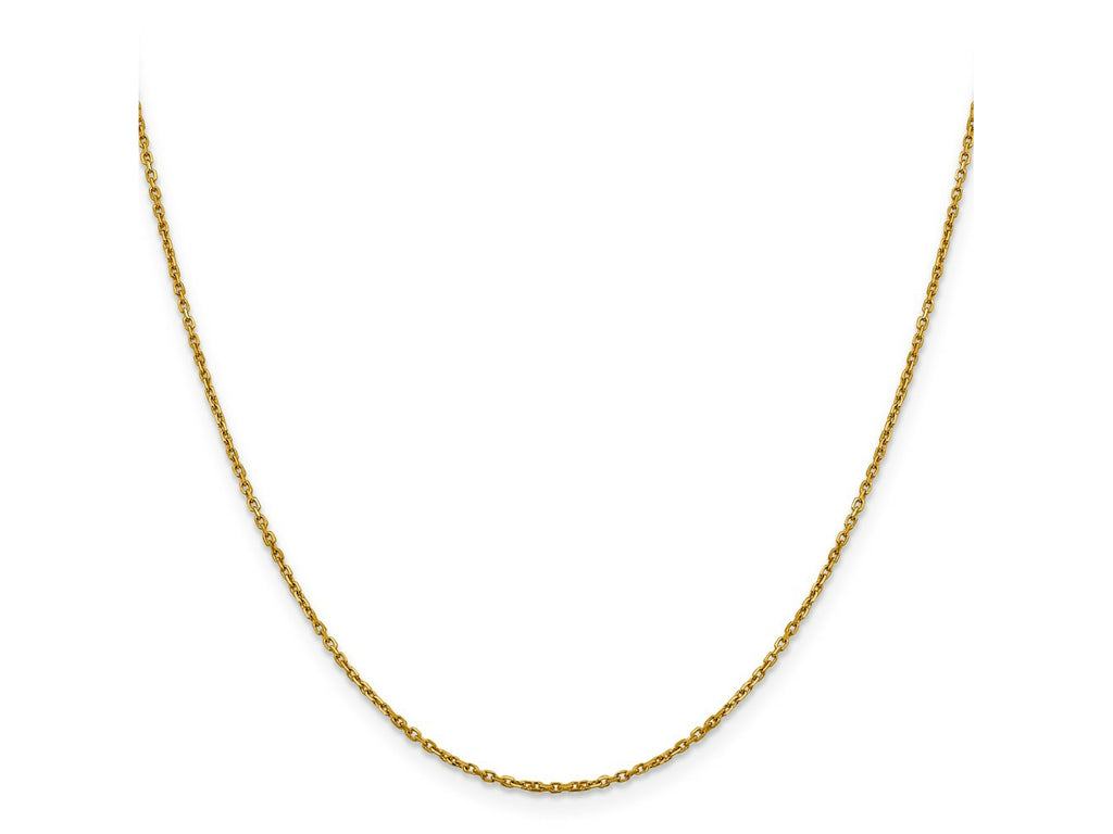 FJC Finejewelers 14 kt Yellow Gold Bright Cut Rolo Chain 24 Inches x 1.25 mm