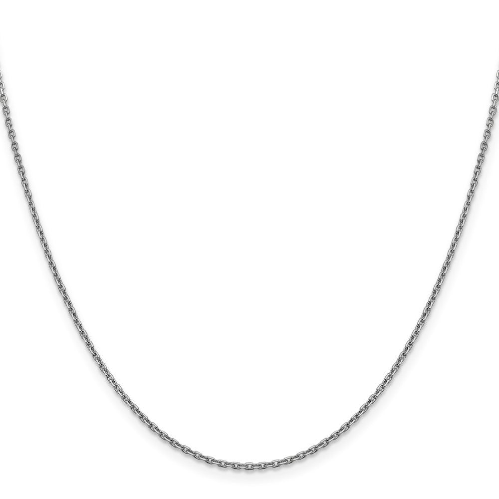 FJC Finejewelers 14 kt White Gold Bright Cut Rolo Chain 24 Inches x 1.5 mm