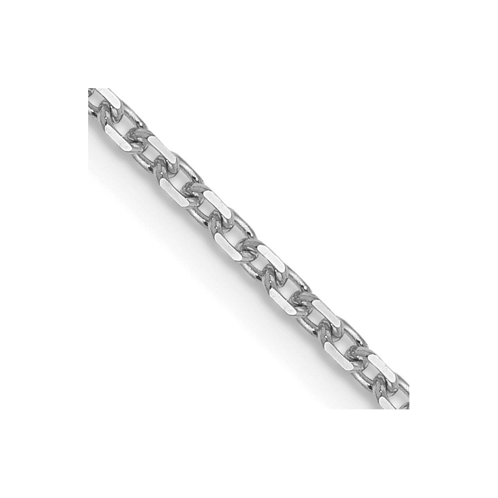 FJC Finejewelers 14 kt White Gold Bright Cut Rolo Chain 24 Inches x 1.5 mm
