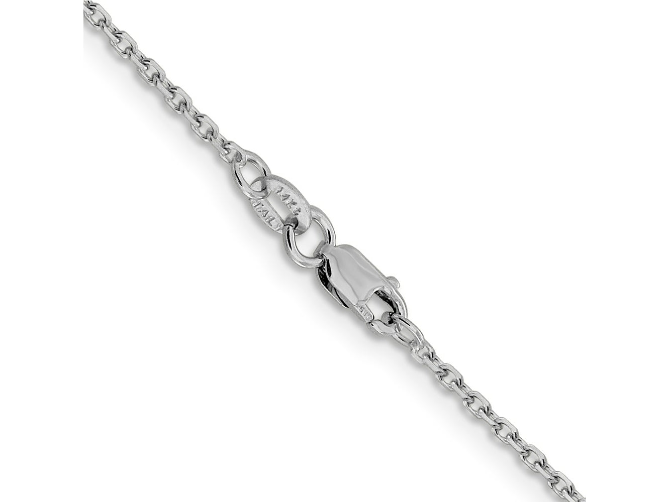 FJC Finejewelers 14 kt White Gold Bright Cut Rolo Chain 24 Inches x 1.5 mm
