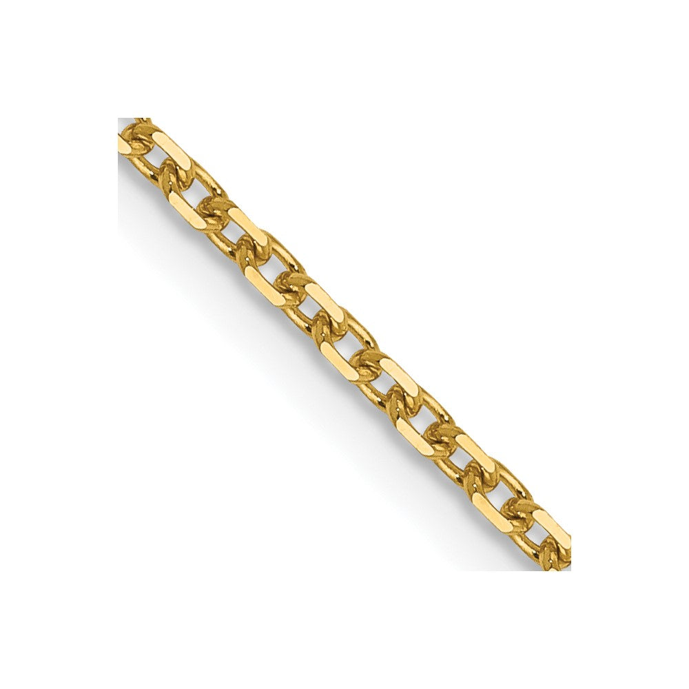 FJC Finejewelers 14 kt Yellow Gold Bright Cut Rolo Chain 18 Inches x 1.5 mm
