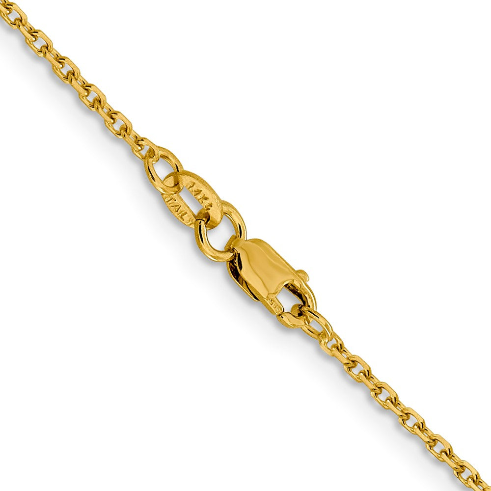 FJC Finejewelers 14 kt Yellow Gold Bright Cut Rolo Chain 18 Inches x 1.5 mm