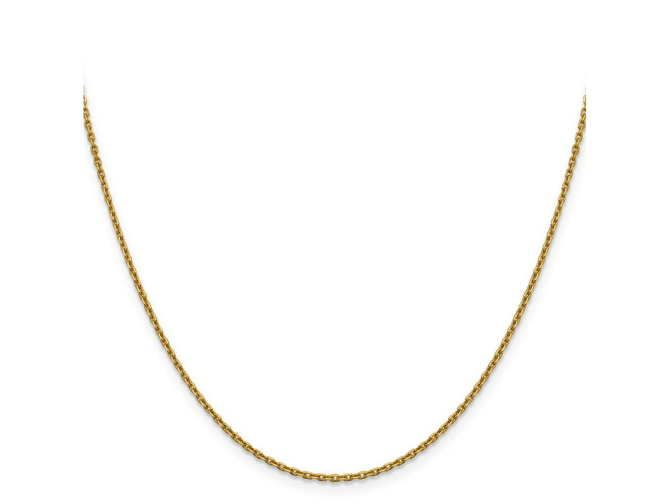 FJC Finejewelers 14 kt Yellow Gold Bright Cut Rolo Chain 20 Inches x 1.5 mm