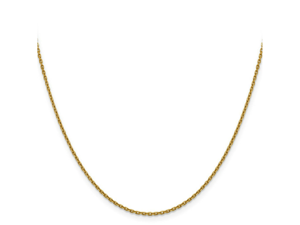 FJC Finejewelers 14 kt Yellow Gold Bright Cut Rolo Chain 24 Inches x 1.5 mm