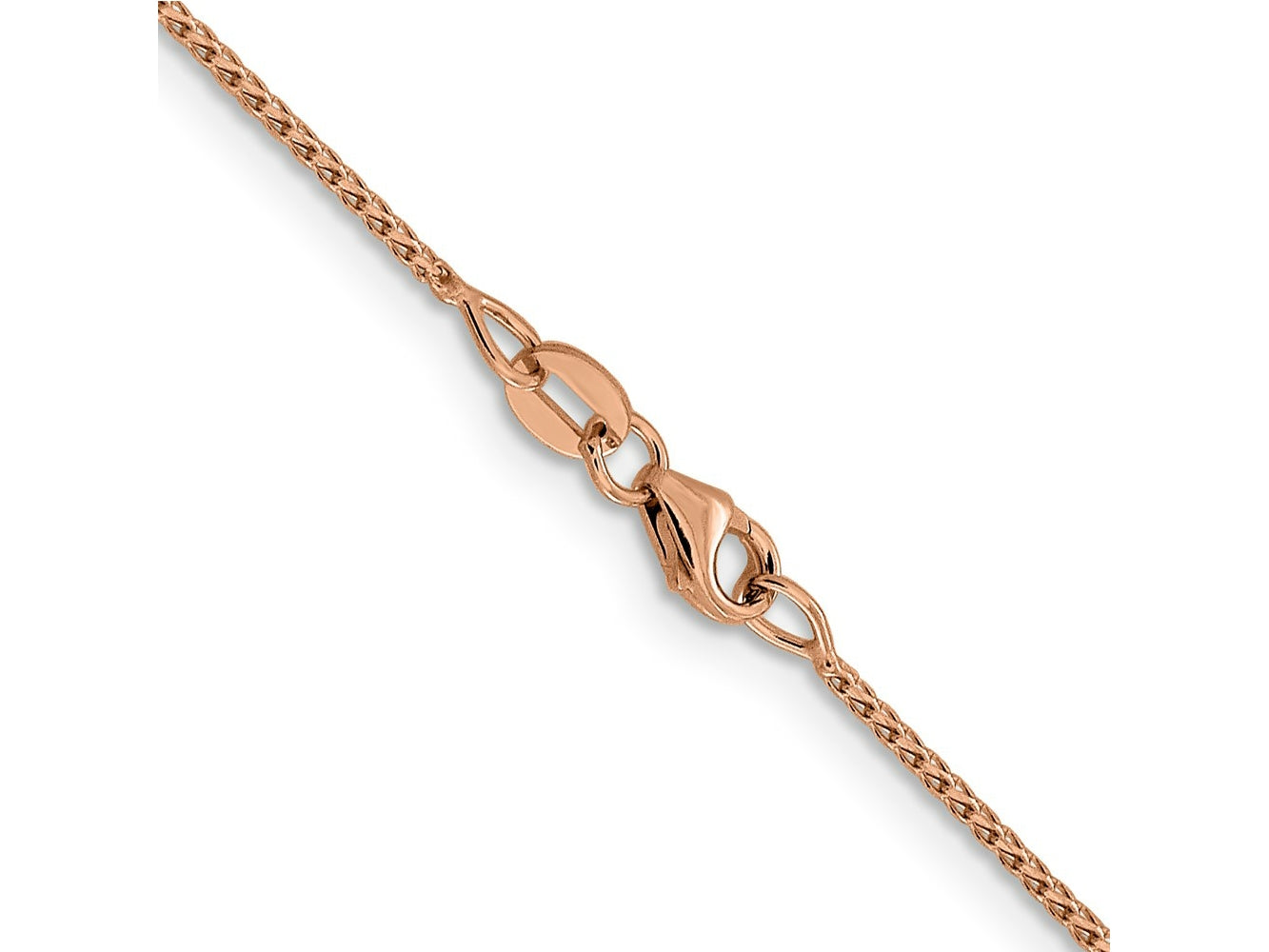 FJC Finejewelers 14 kt Rose Gold Bright Cut Open Franco Chain 16 Inches x 0.95 mm