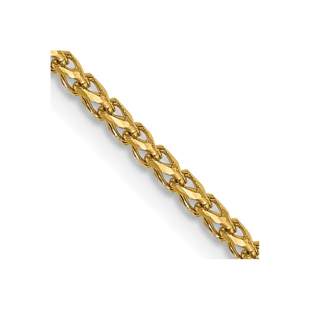 FJC Finejewelers 14 kt Yellow Gold Bright Cut Open Franco Chain 18 Inches x 1.4 mm