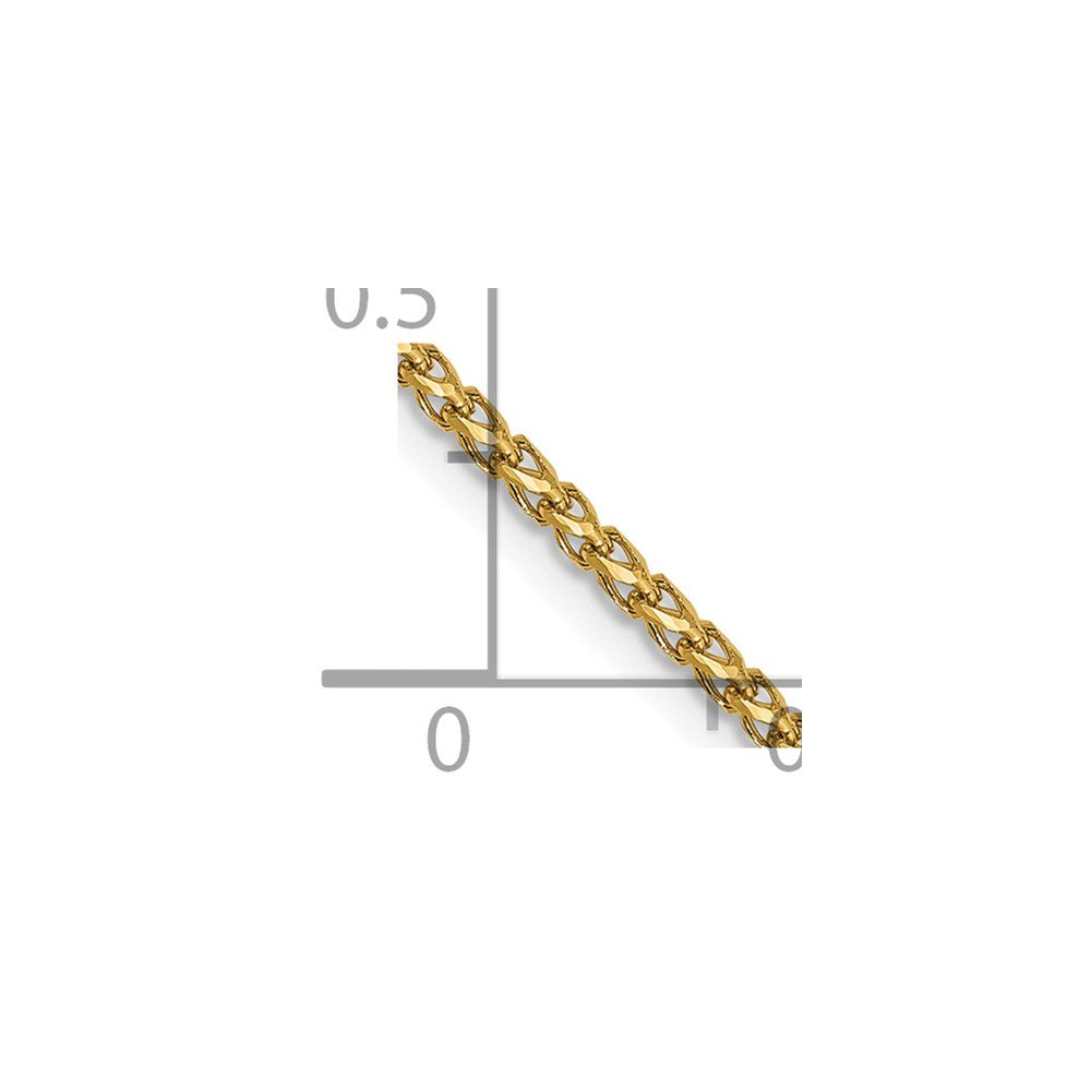 FJC Finejewelers 14 kt Yellow Gold Bright Cut Open Franco Chain 20 Inches x 1.4 mm