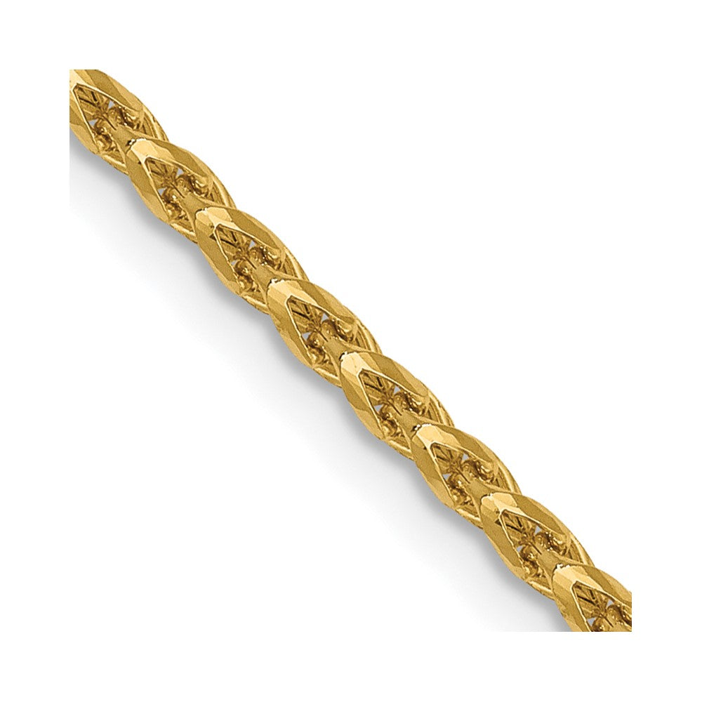 FJC Finejewelers 14 kt Yellow Gold Bright Cut Open Franco Chain 18 Inches x 1.6 mm