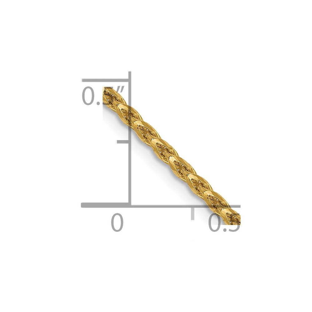 FJC Finejewelers 14 kt Yellow Gold Bright Cut Open Franco Chain 24 Inches x 1.6 mm