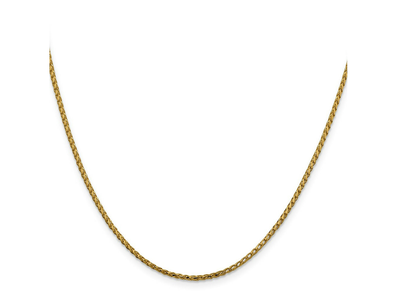 FJC Finejewelers 14 kt Yellow Gold Bright Cut Open Franco Chain 24 Inches x 1.6 mm